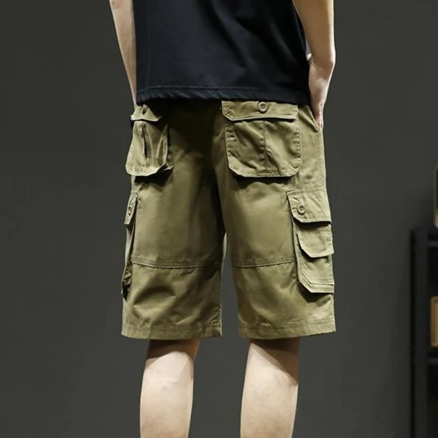 Men's Shorts Casual Cargo Shorts Relaxed Fit Casual Work Shorts Outdoor Hiking Pants with Multi Pockets