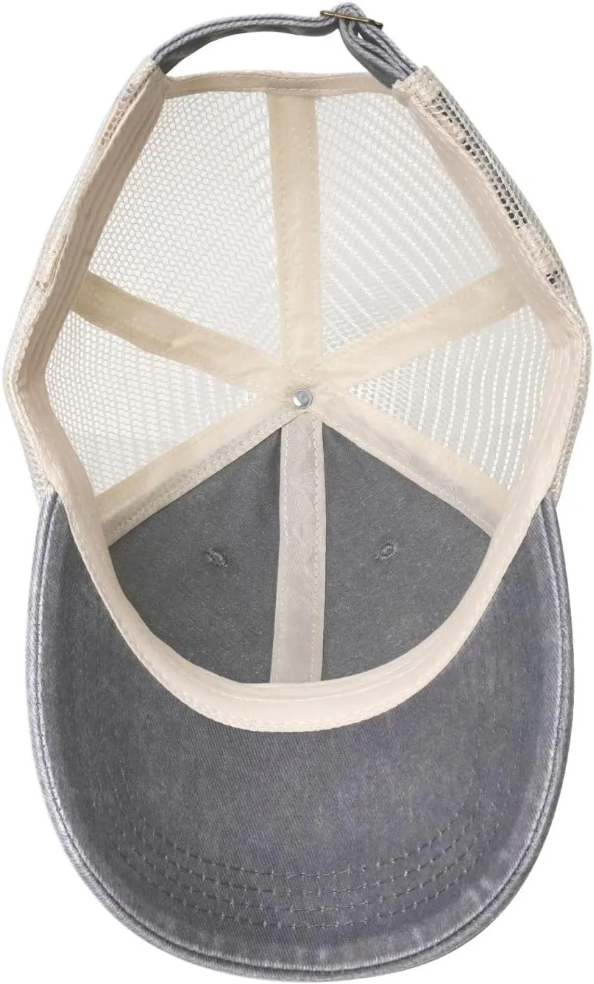 Mesh Style Flag of Wyoming Baseball Cap Women Men Mesh-Back Hat Retro Trucker Hats Sun Hat