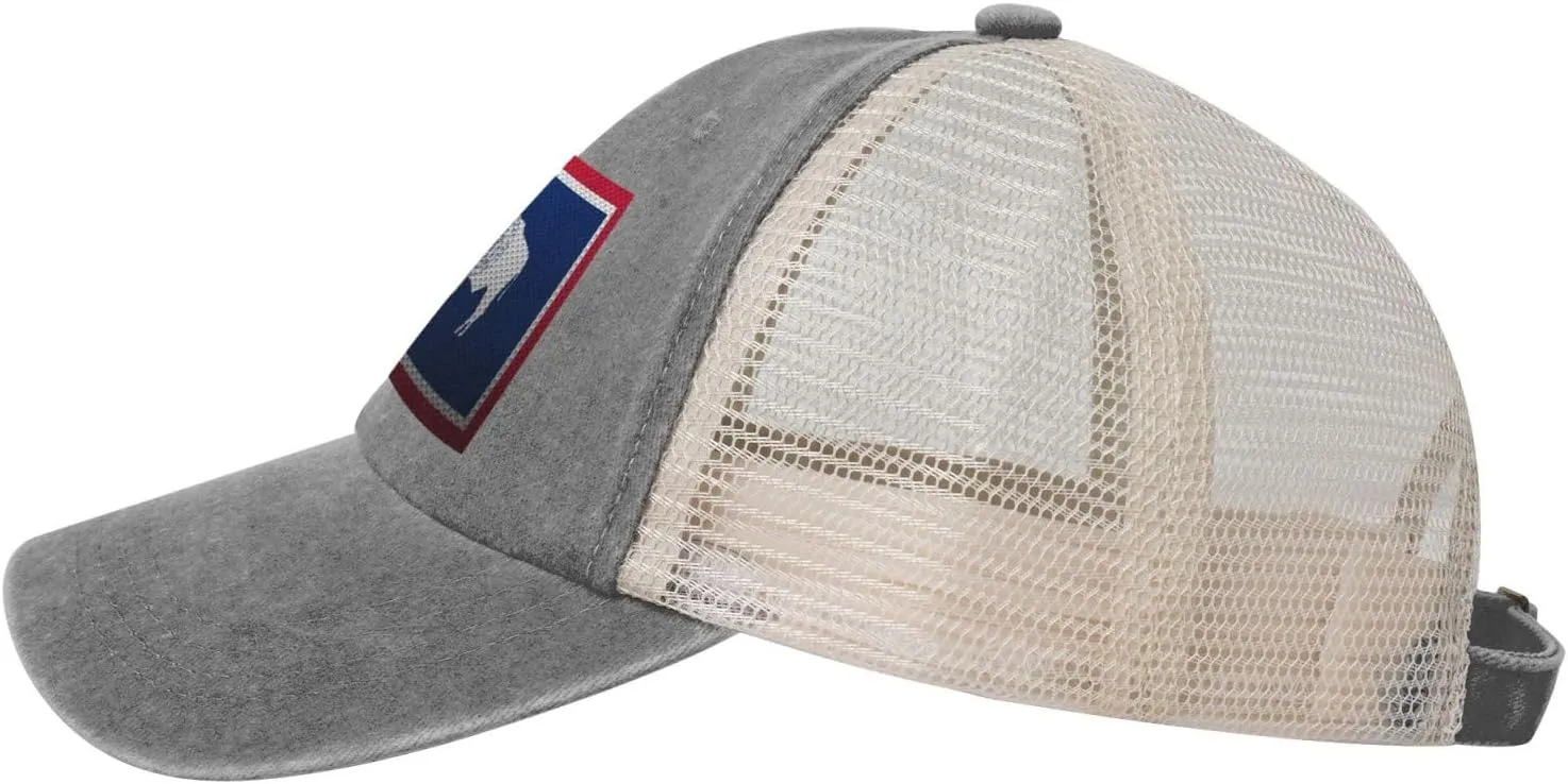 Mesh Style Flag of Wyoming Baseball Cap Women Men Mesh-Back Hat Retro Trucker Hats Sun Hat