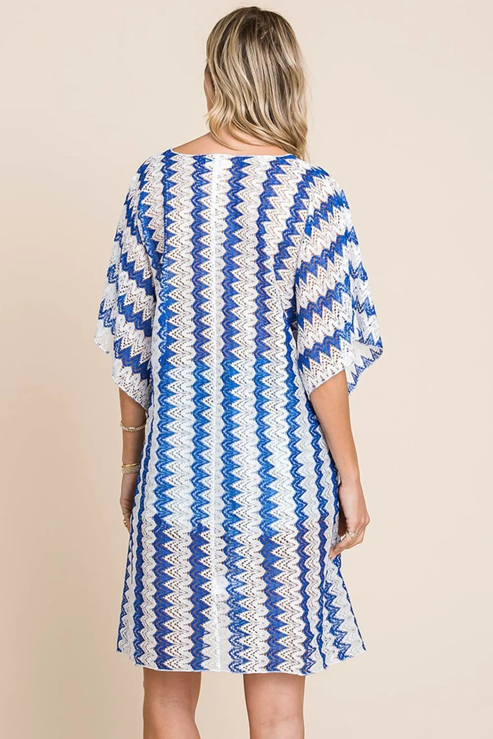 Multi Crochet Lace Cover-Up - Blue