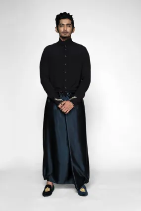 Navy Men's Silk Sarong