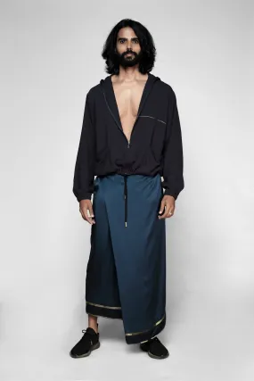 Navy Silk Men's Sarong