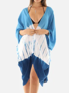 Ombré Three-Quarter Sleeve Cover-Up