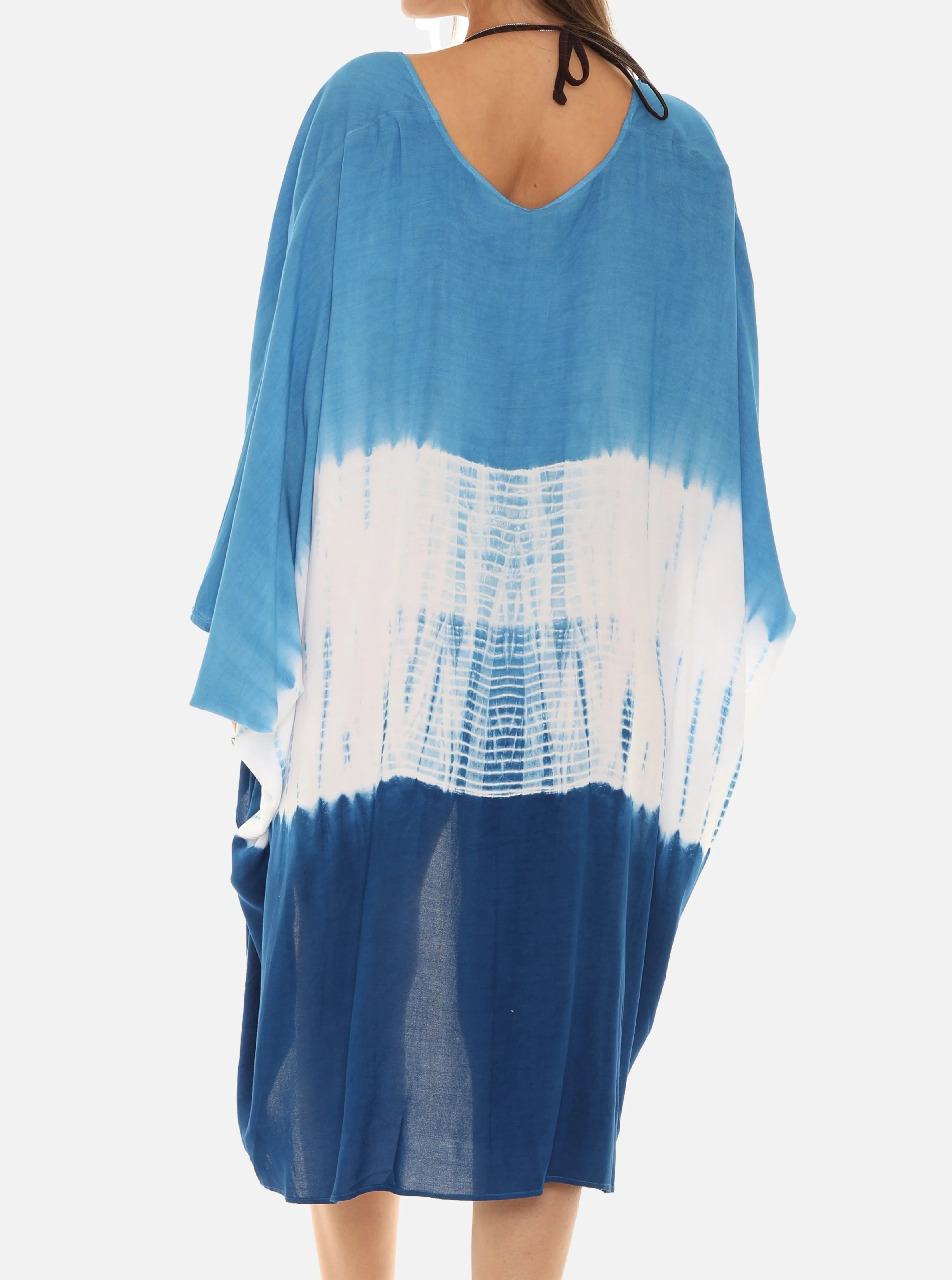 Ombré Three-Quarter Sleeve Cover-Up