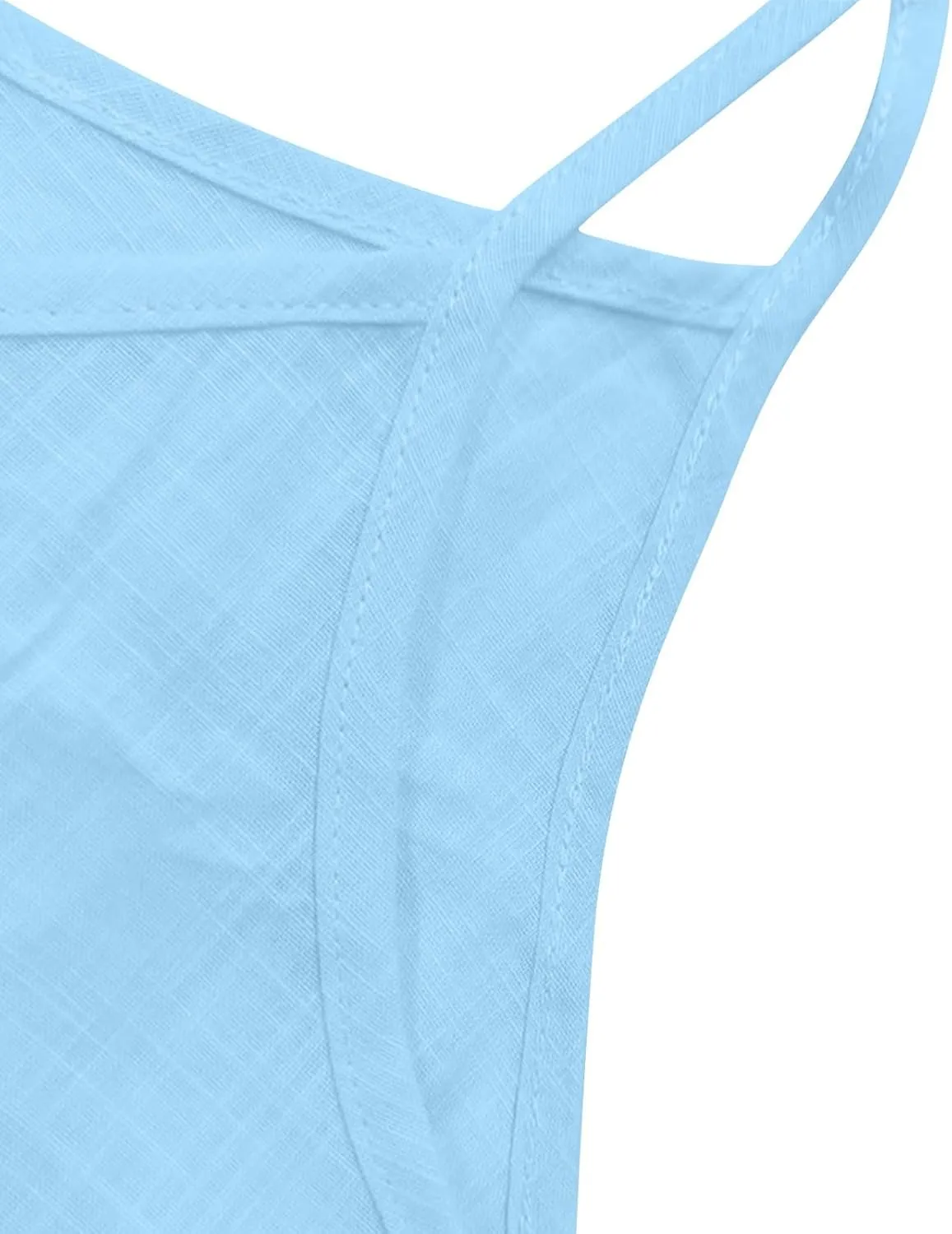 Oplxuo Womens Linen Tank Top Sleeveless Spaghetti Strap Camisole Tops Casual Solid Color Tee Shirts Summer Flowy Tank Top