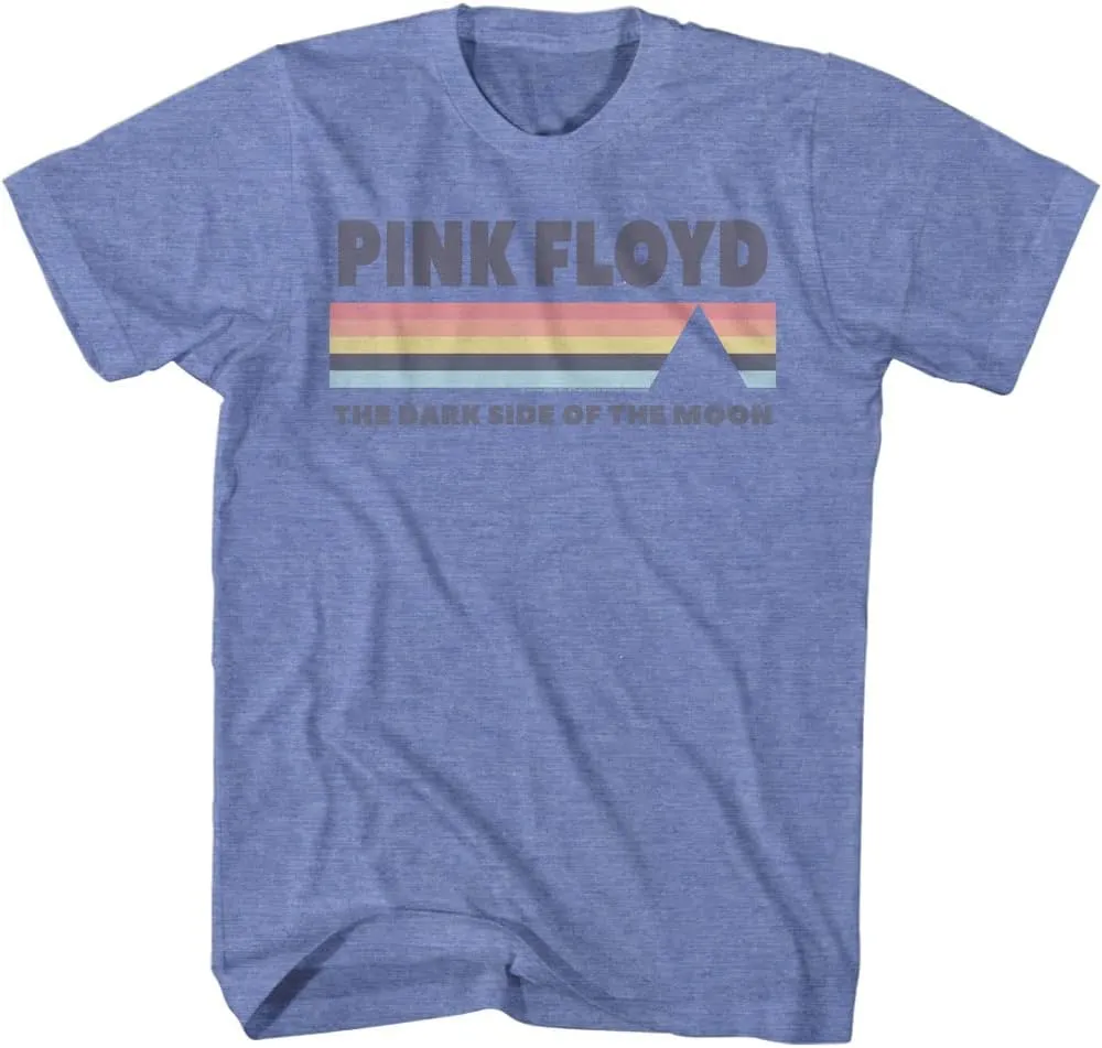 Pink Floyd DSOTM Light Blue Heather Adult T-Shirt Tee