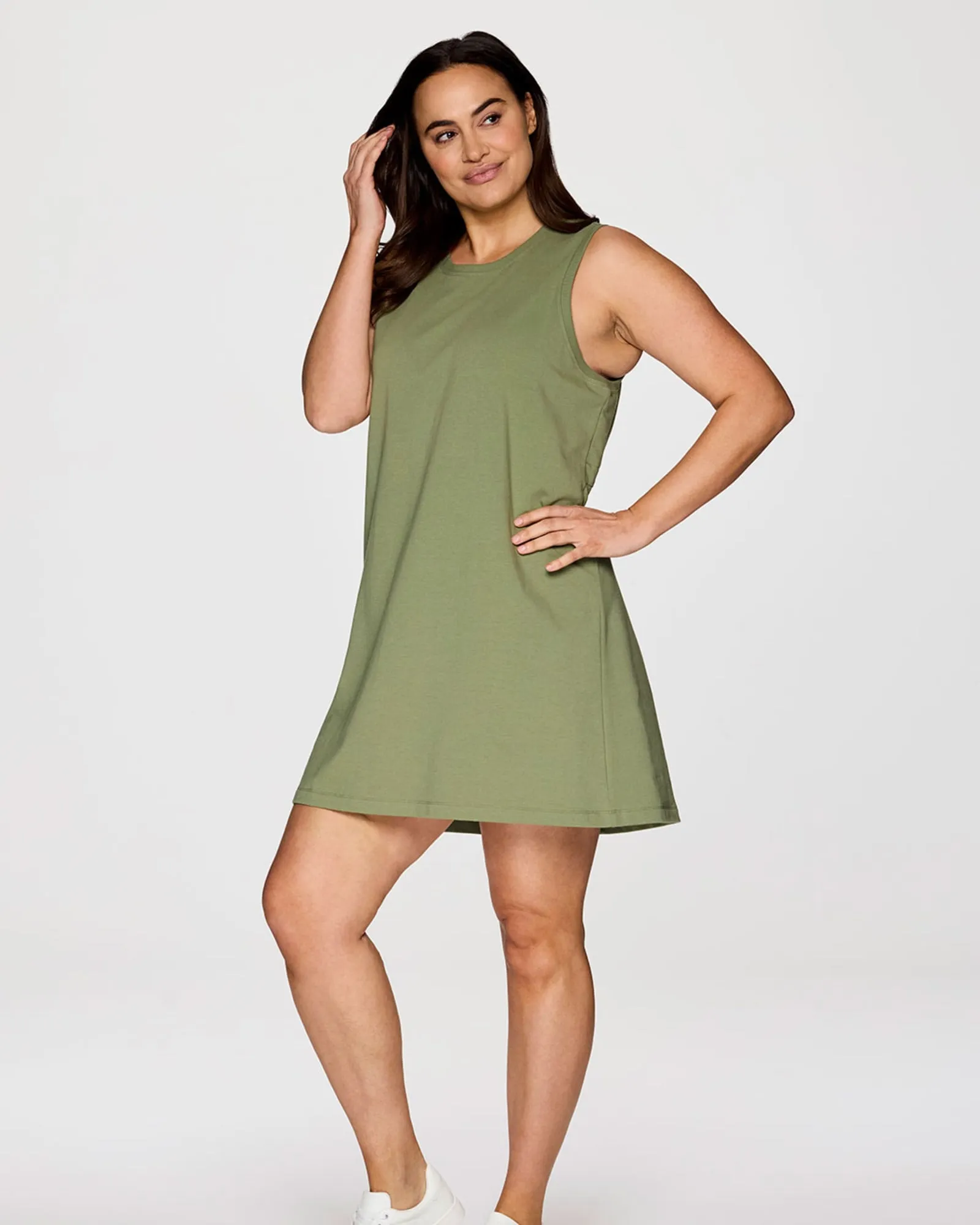 Plus Seaside French Terry Dress | Olive