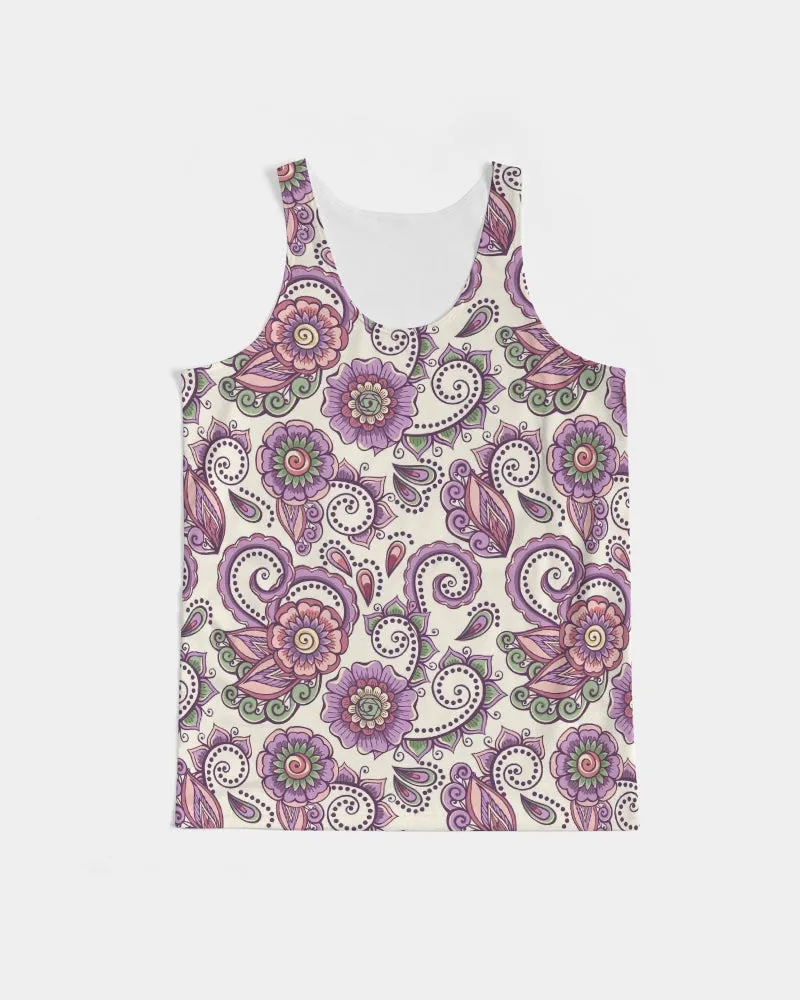 Purple Cream Paisley Men's Tank