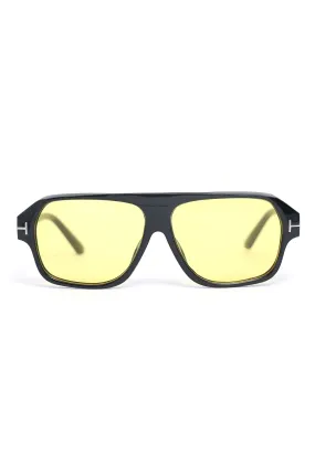 RECTANGULAR SUNGLASSES-YELLOW