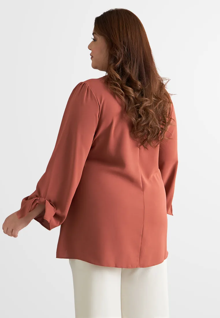 Remy Flowy Ribbon Sleeve Blouse