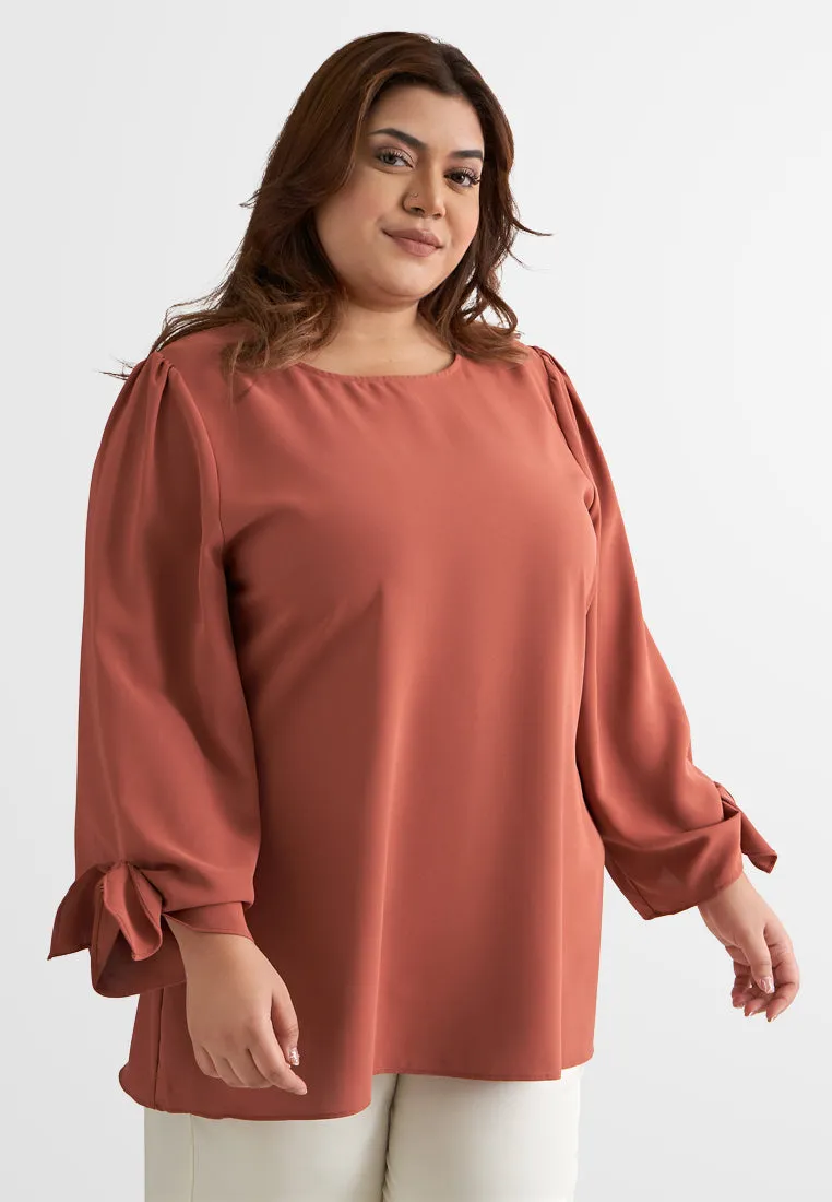 Remy Flowy Ribbon Sleeve Blouse