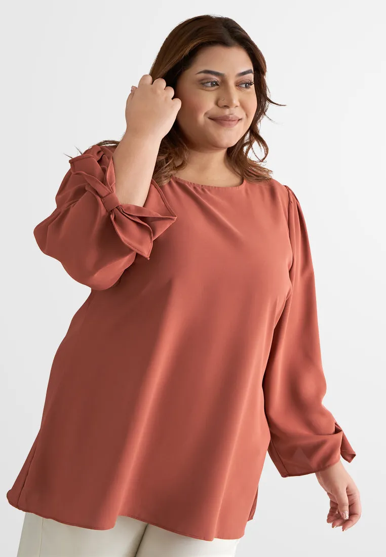 Remy Flowy Ribbon Sleeve Blouse