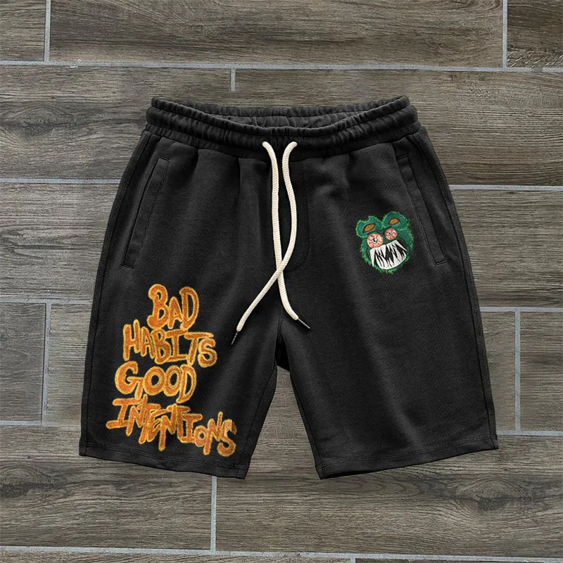 Retro Casual Street Fashion Sports Shorts