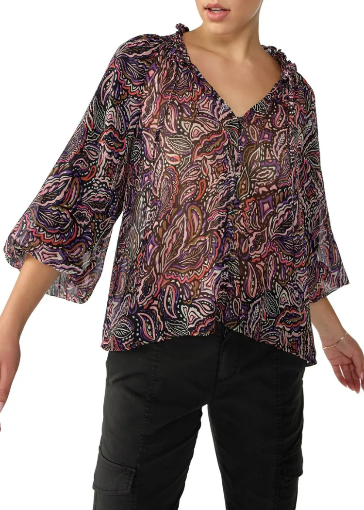 Sanctuary Breezy Smock Neck Blouse ***FINAL SALE***