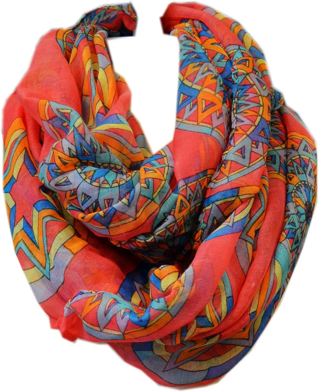 SCARF_TRADINGINC® Light Weight All Season Printed Infinity Scarf