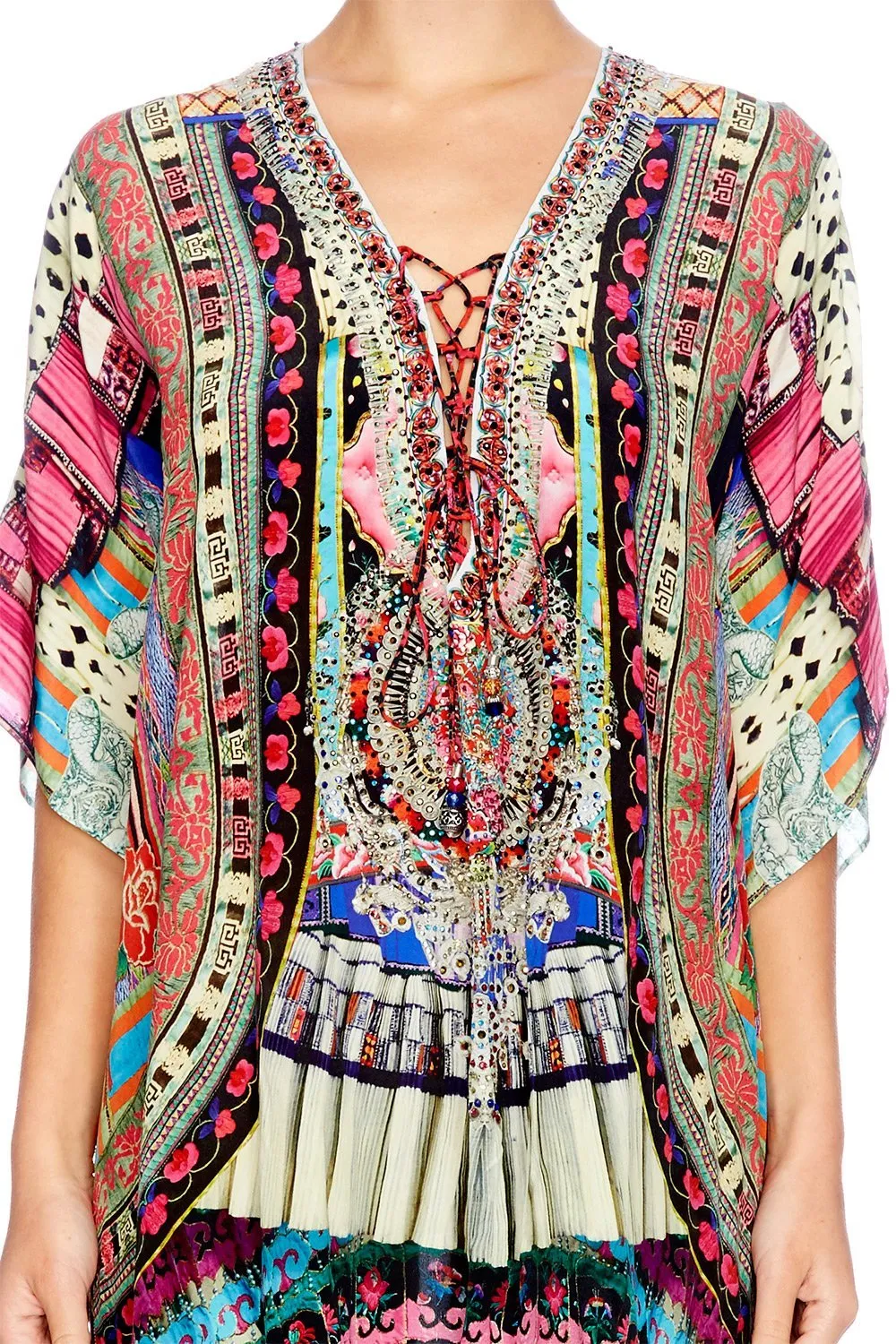 SHORT LACE UP KAFTAN ABOUT A GIRL
