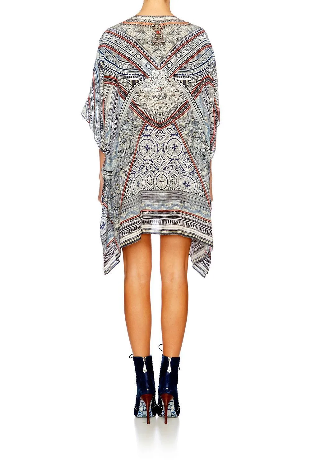 SHORT LACE UP KAFTAN ANTIQUE BATIK