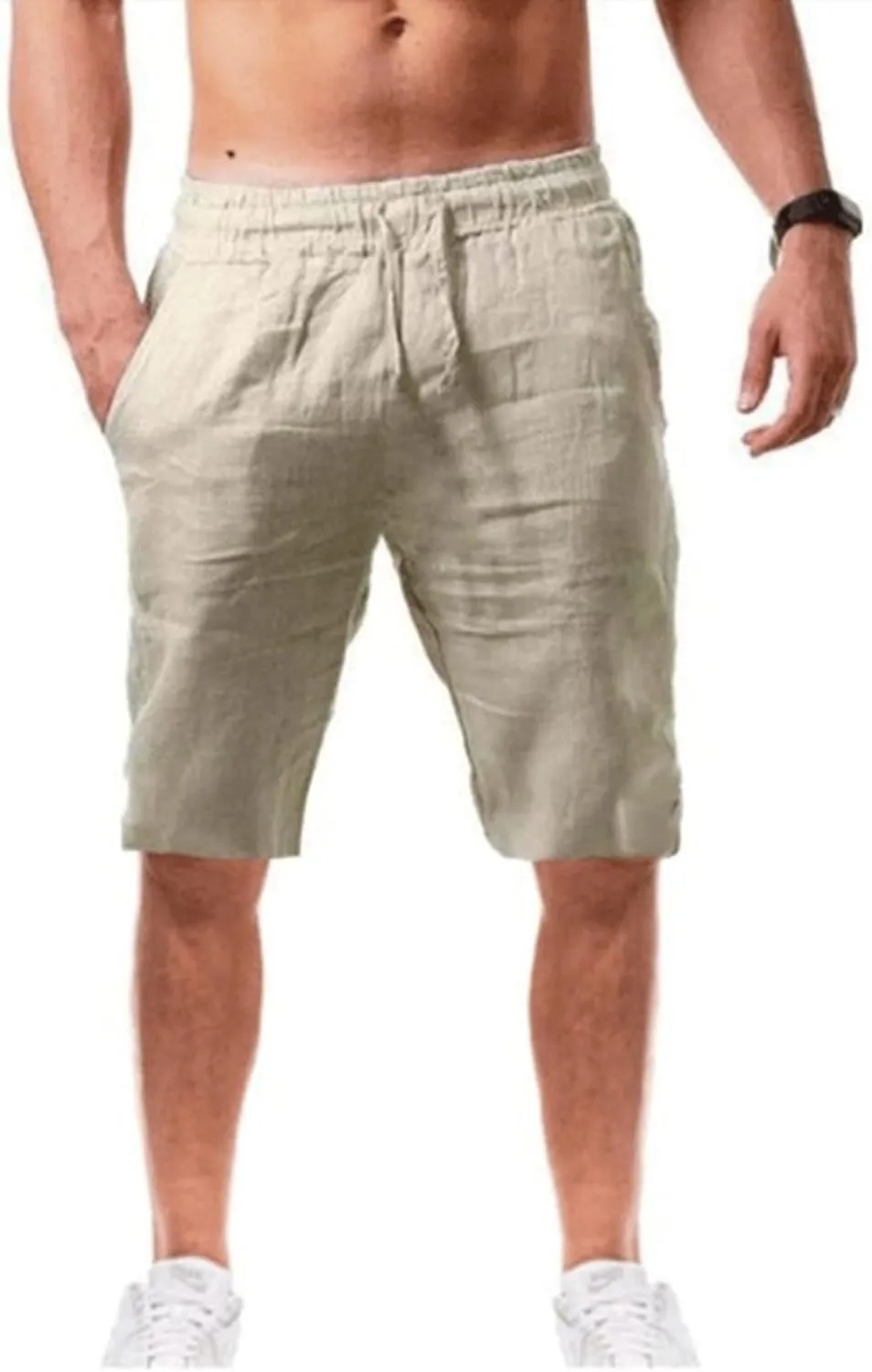 Shorts for Men Casual Summer Casual Shorts Solid and Men's pants Linen Shorts Men Men Workout Shorts with Zipper