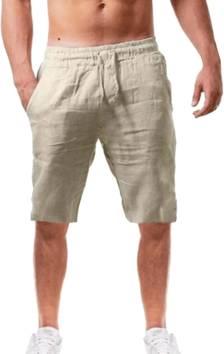 Shorts for Men Casual Summer Casual Shorts Solid and Men's pants Linen Shorts Men Men Workout Shorts with Zipper