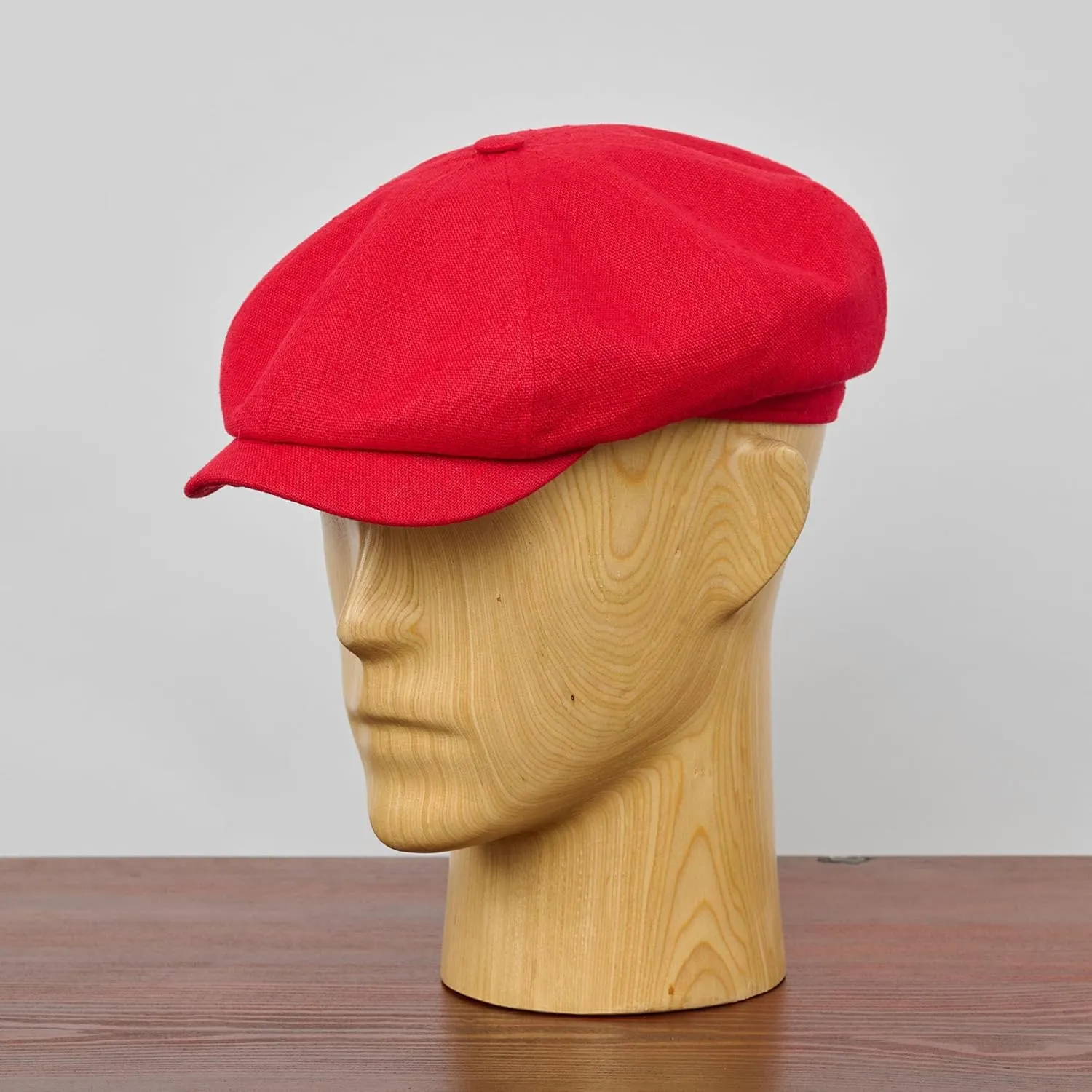 Sterkowski Rowdy Flat Cap for Men and Women | 100% Linen Newsboy Cap | Elegant 8 Panel Gatsby Cap