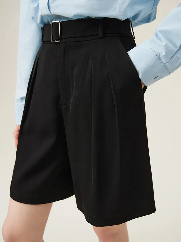 Straight-leg Casual Short for Commuting Style