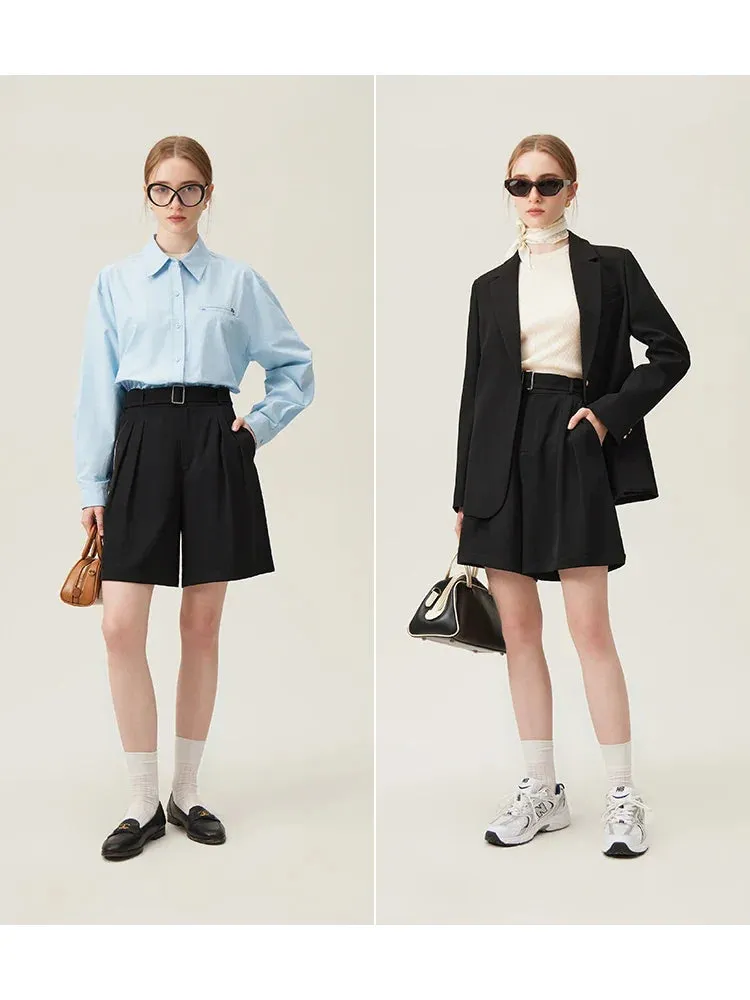 Straight-leg Casual Short for Commuting Style