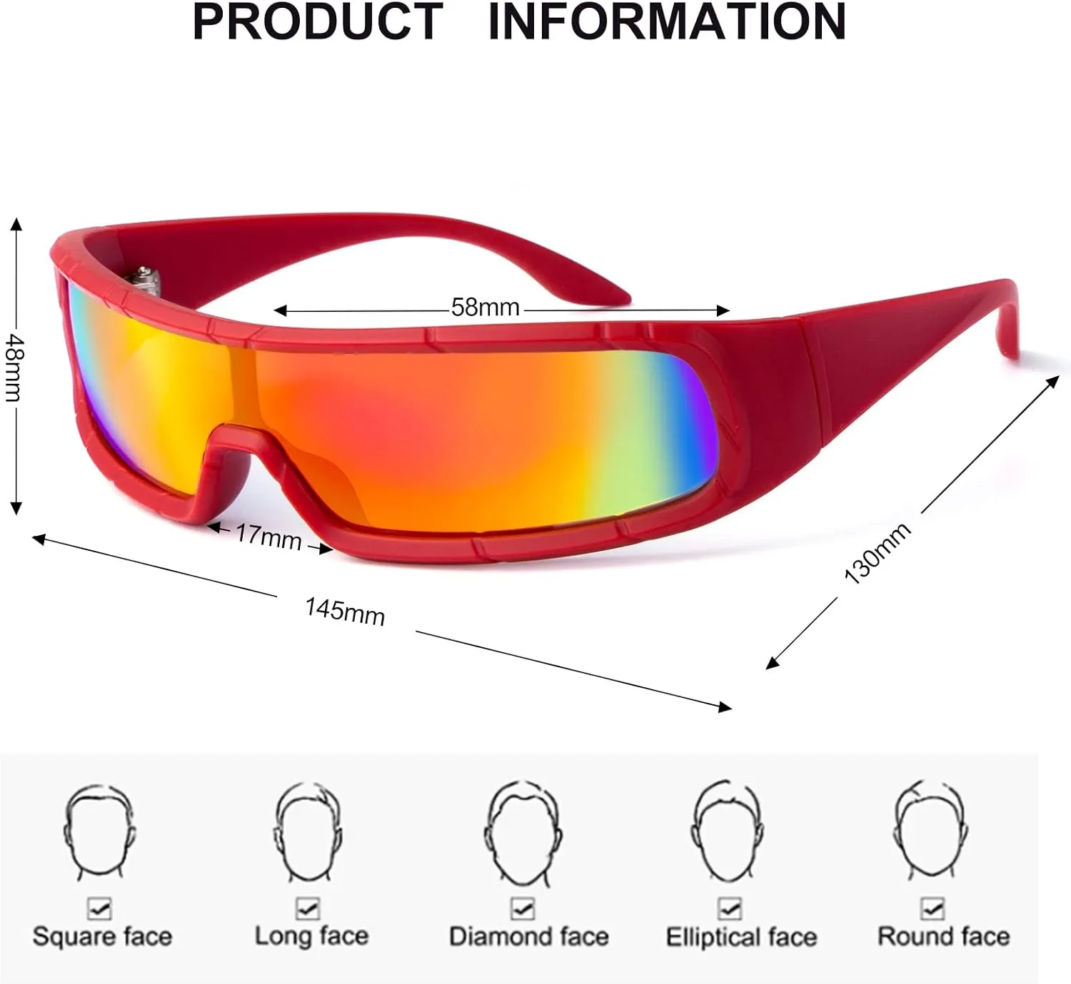 Sunglasses for Women Men Trendy Shades Y2K Glasses UV400 Protection