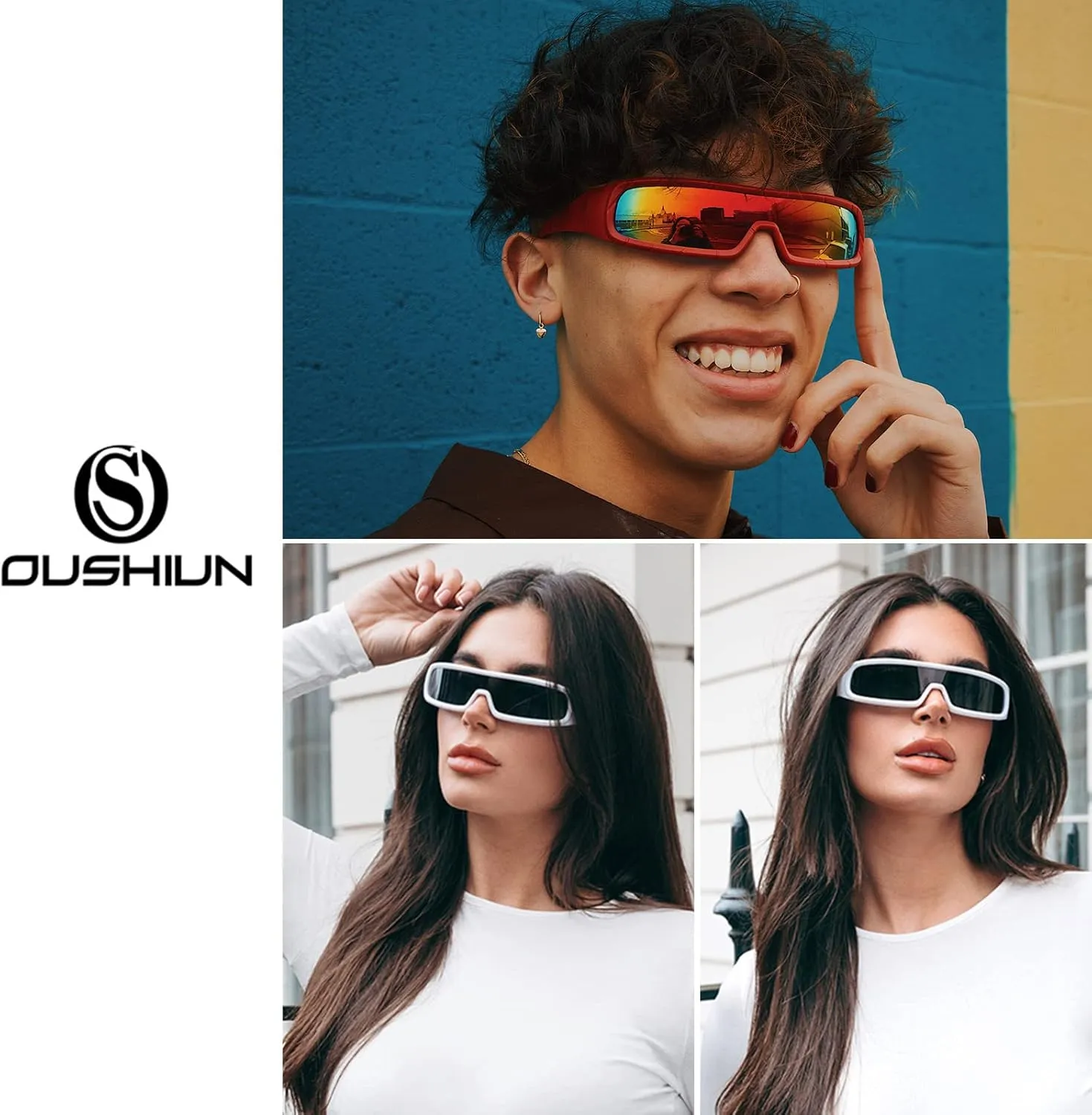 Sunglasses for Women Men Trendy Shades Y2K Glasses UV400 Protection