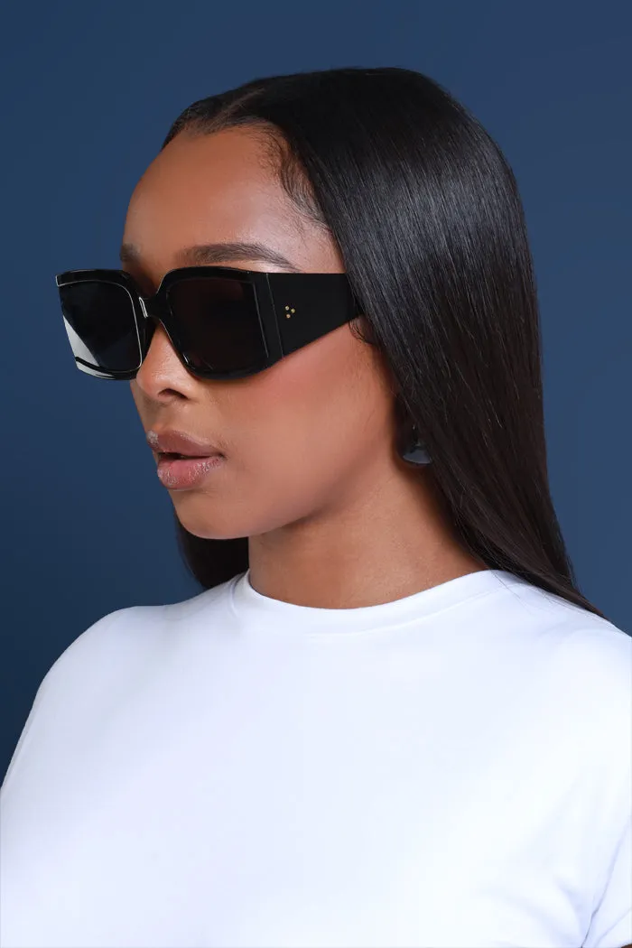 Supernova Oversized Trendy Sunglasses - Black
