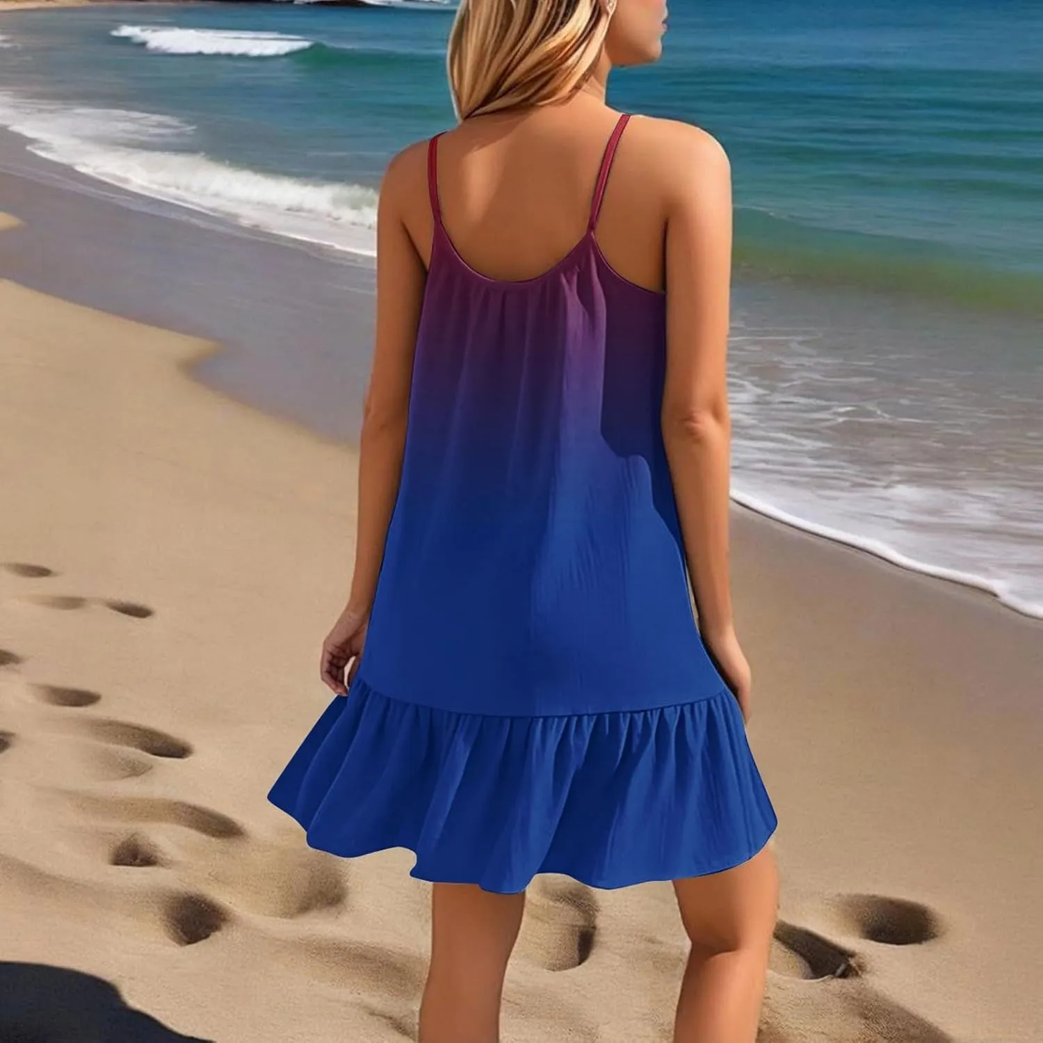 Swimsuit Coverup for Women 2025 Summer Vacation Beach Cover Ups Spaghetti Straps Bathing Suit Cover Up Sundress for Women
