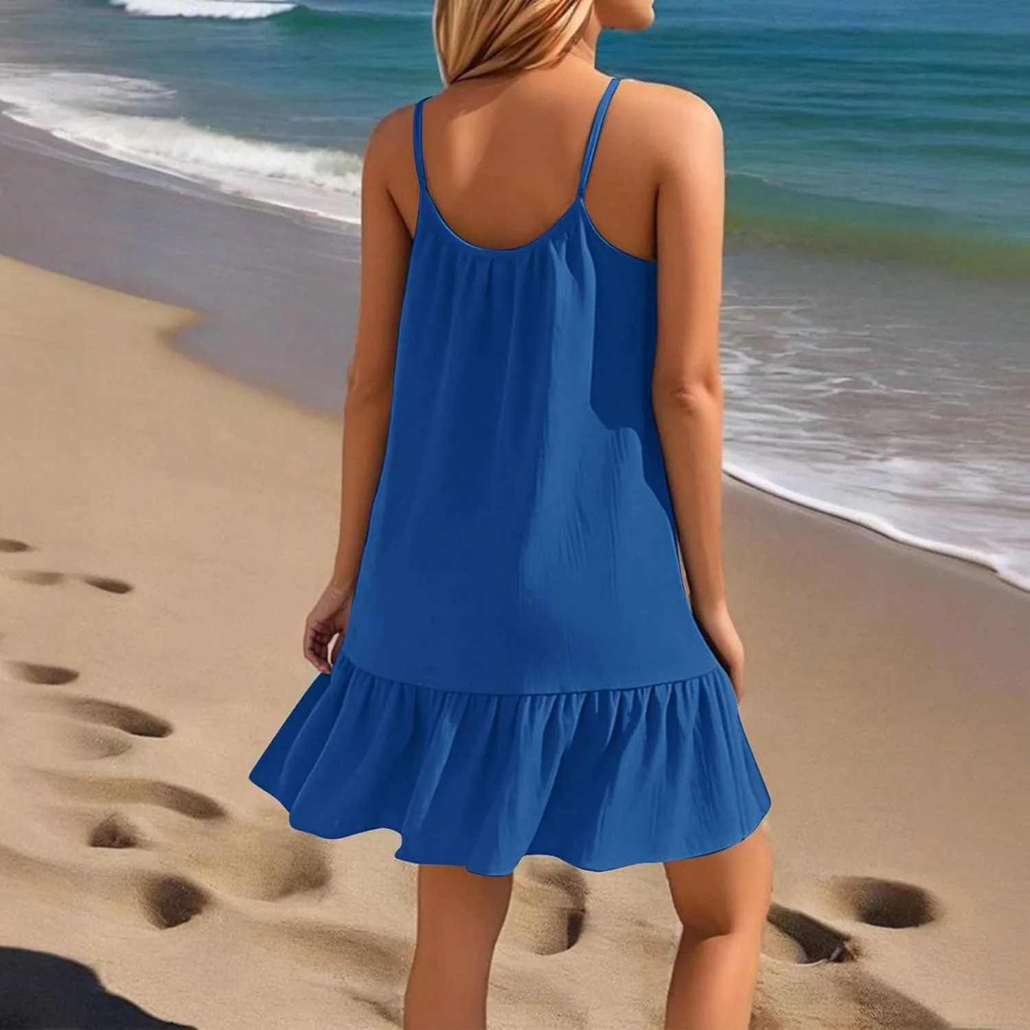 Swimsuit Coverup for Women 2025 Summer Vacation Beach Cover Ups Spaghetti Straps Bathing Suit Cover Up Sundress for Women