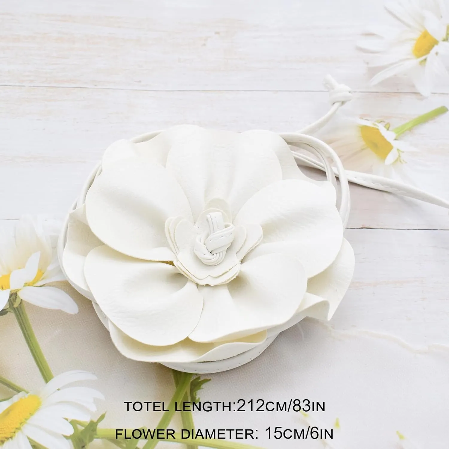 TeeYee Women Girls Big Decor Flower Waist Chain/Rope/Belt For Wedding Dress Female Waistband Skinny Belt