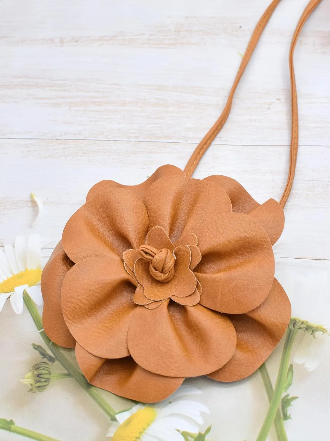 TeeYee Women Girls Big Decor Flower Waist Chain/Rope/Belt For Wedding Dress Female Waistband Skinny Belt