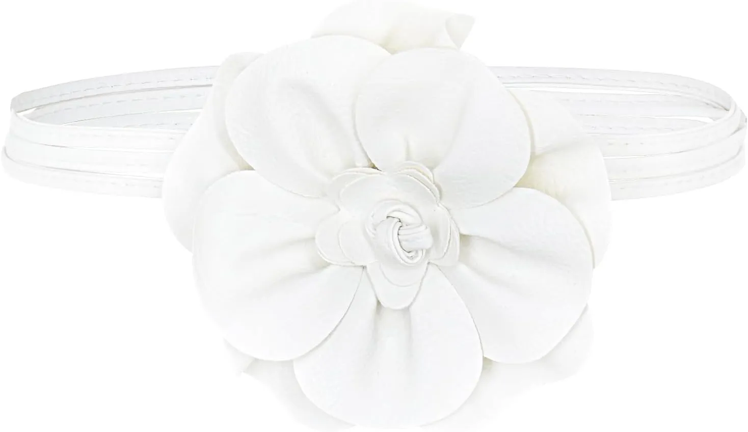 TeeYee Women Girls Big Decor Flower Waist Chain/Rope/Belt For Wedding Dress Female Waistband Skinny Belt