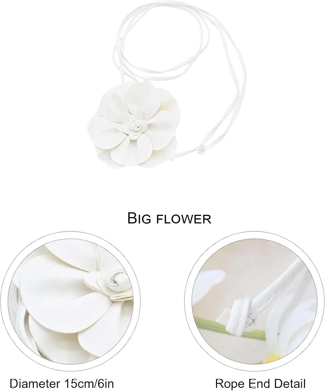 TeeYee Women Girls Big Decor Flower Waist Chain/Rope/Belt For Wedding Dress Female Waistband Skinny Belt