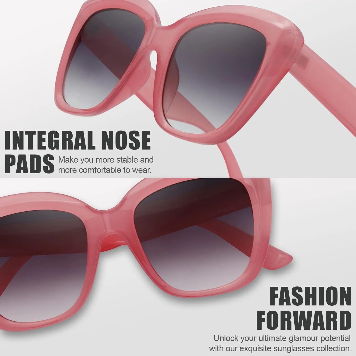 The Fresh Retro Nude Cateye Sunglasses for Women Vintage Trendy Shades