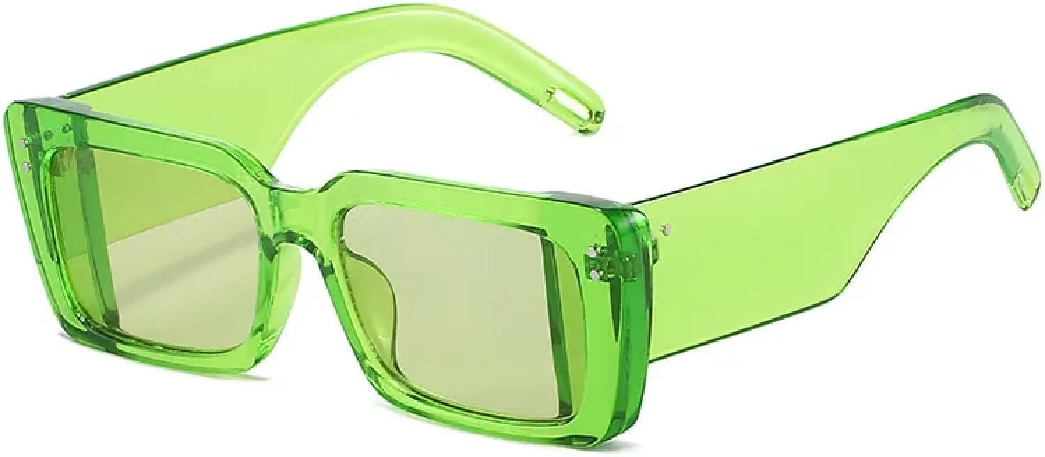 Trendy Vintage Men Women Fashion Wide Legs Shades Eyewear Rectangle Gradient Sun Glasses