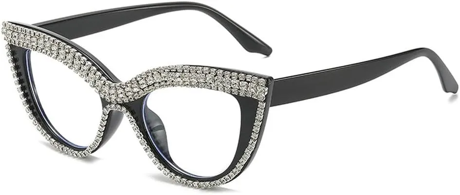 Vintage Cat Eye Sunglasses with Rhinestones in Stylish Women Shades Ins Trendy Eyewear
