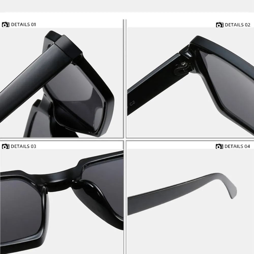 Vintage Sunglasses Women Trendy Sunglasses Female Orange Brown Clear Lens Glasses Men Shades UV400