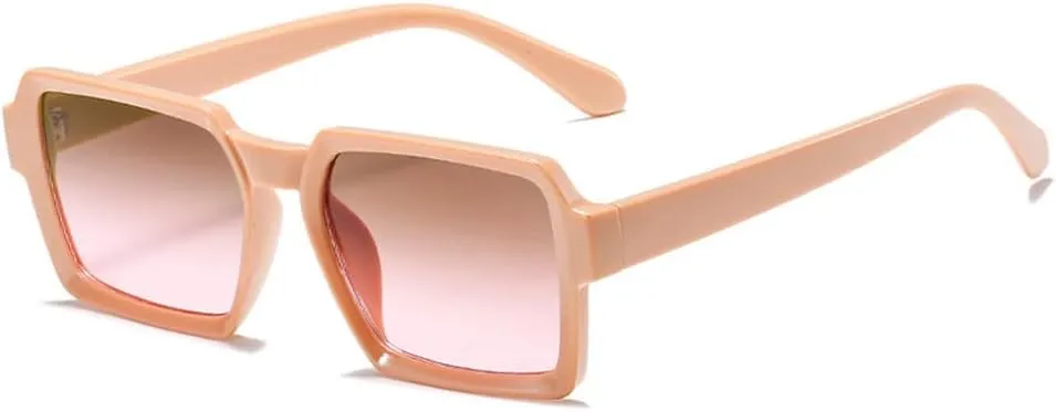 Vintage Sunglasses Women Trendy Sunglasses Female Orange Brown Clear Lens Glasses Men Shades UV400