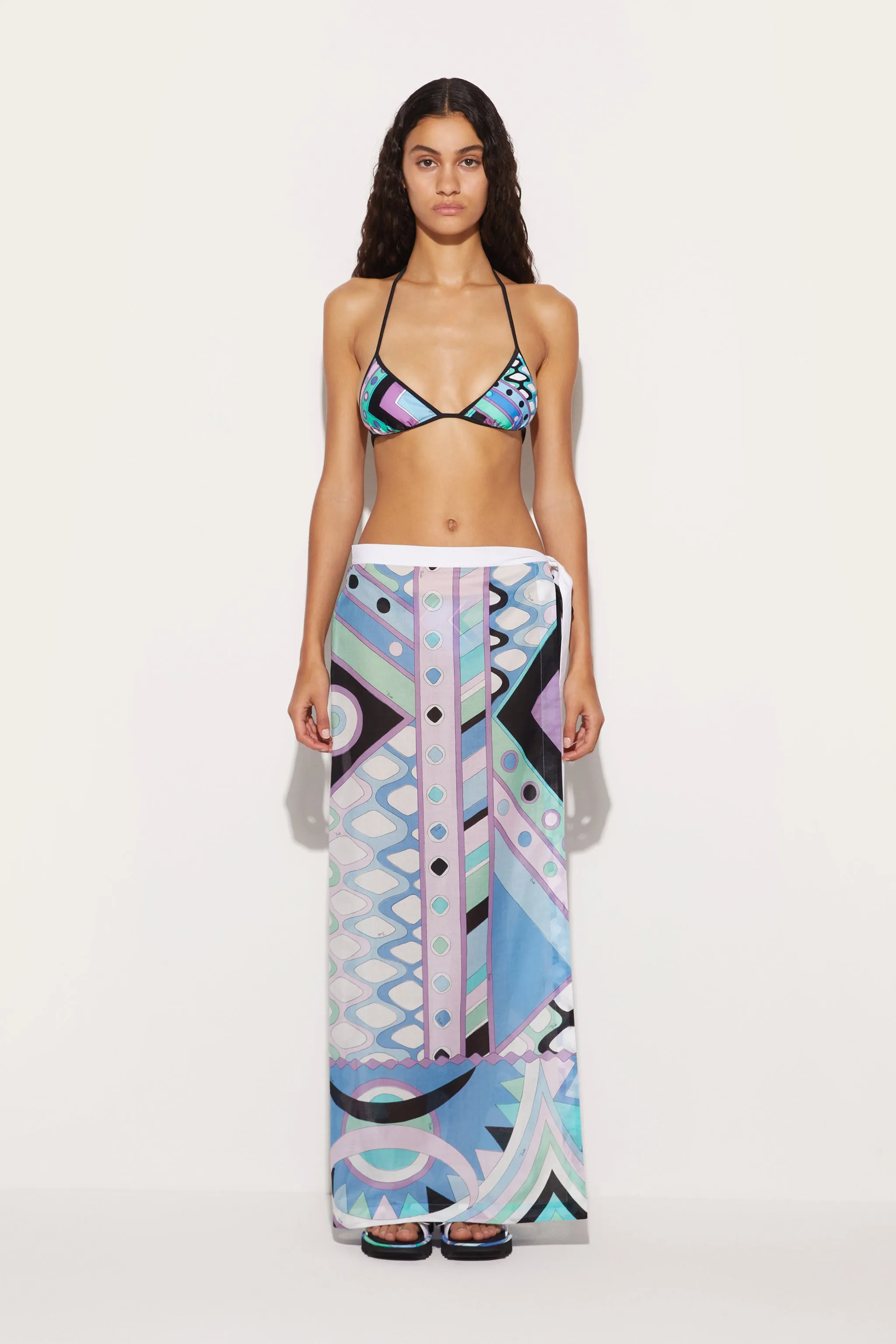 Vivara-Print Cotton Long Skirt