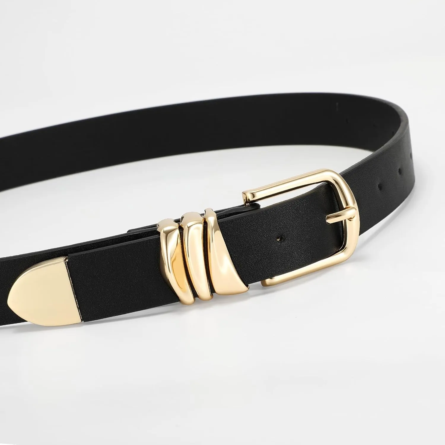 VONMELLI Women's Belt for Jeans Dress Leather Belt for Women Fashion Waist Ladies Belt with Sliver Buckle