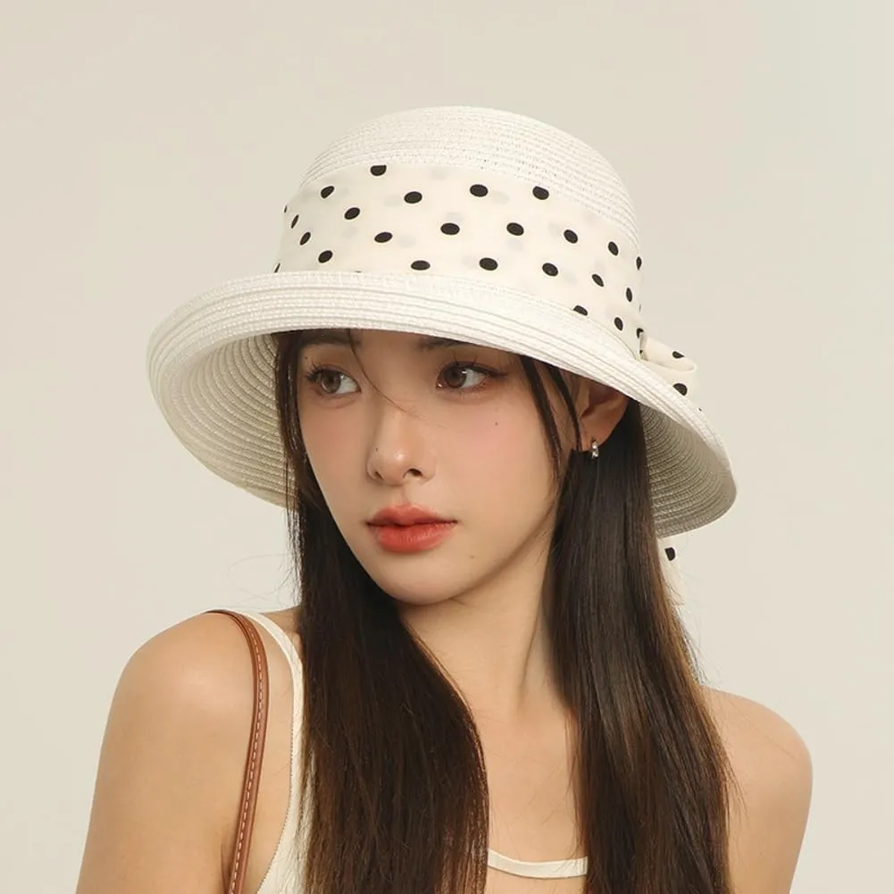 Wide Brim Visor Hats for Women Breathable Sun Hat Elegant Bow Hat Summer Straw Hat Beach Hats for Women Vacation Travel Hat