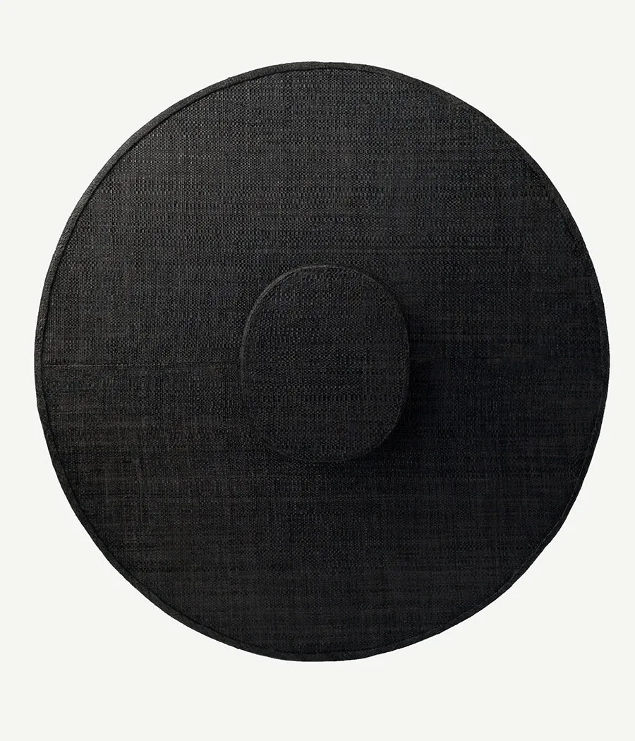 Wide-Brimmed Straw Canotier Hat
