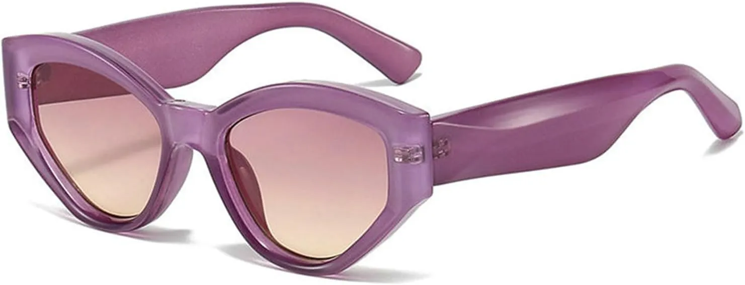 willochra Retro Vintage Narrow Cat Eye Sunglasses for Women Men 90s Small Chic Style Trendy Sunnies UV400 Protection