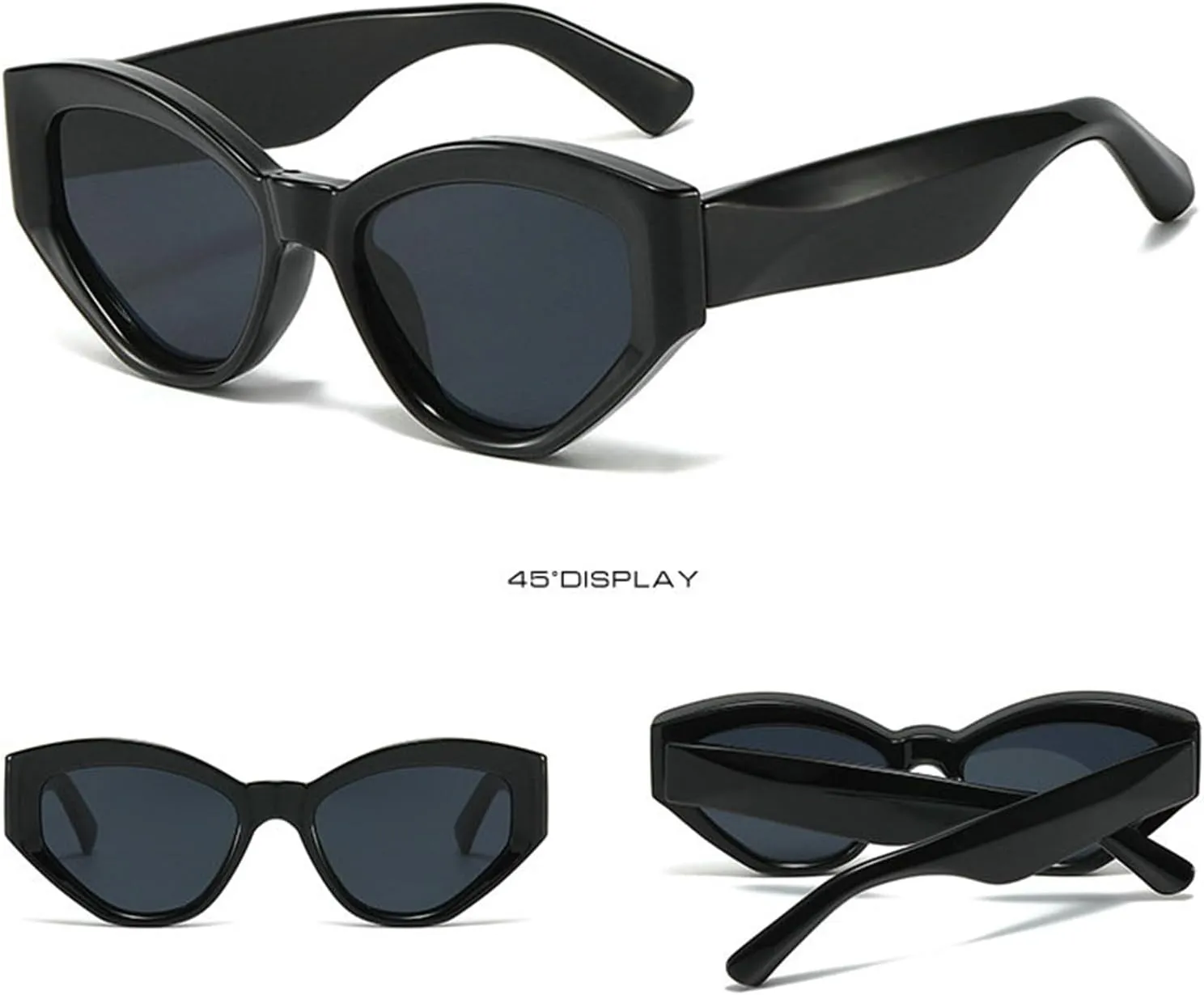 willochra Retro Vintage Narrow Cat Eye Sunglasses for Women Men 90s Small Chic Style Trendy Sunnies UV400 Protection