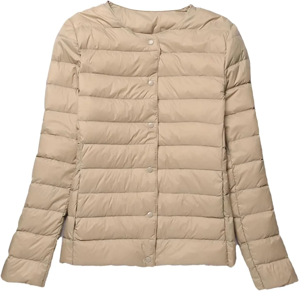 Winter Slim Women Duck Down Jacket Light Short Coat Thin Puffer Jacket Womens Lightweight Coat