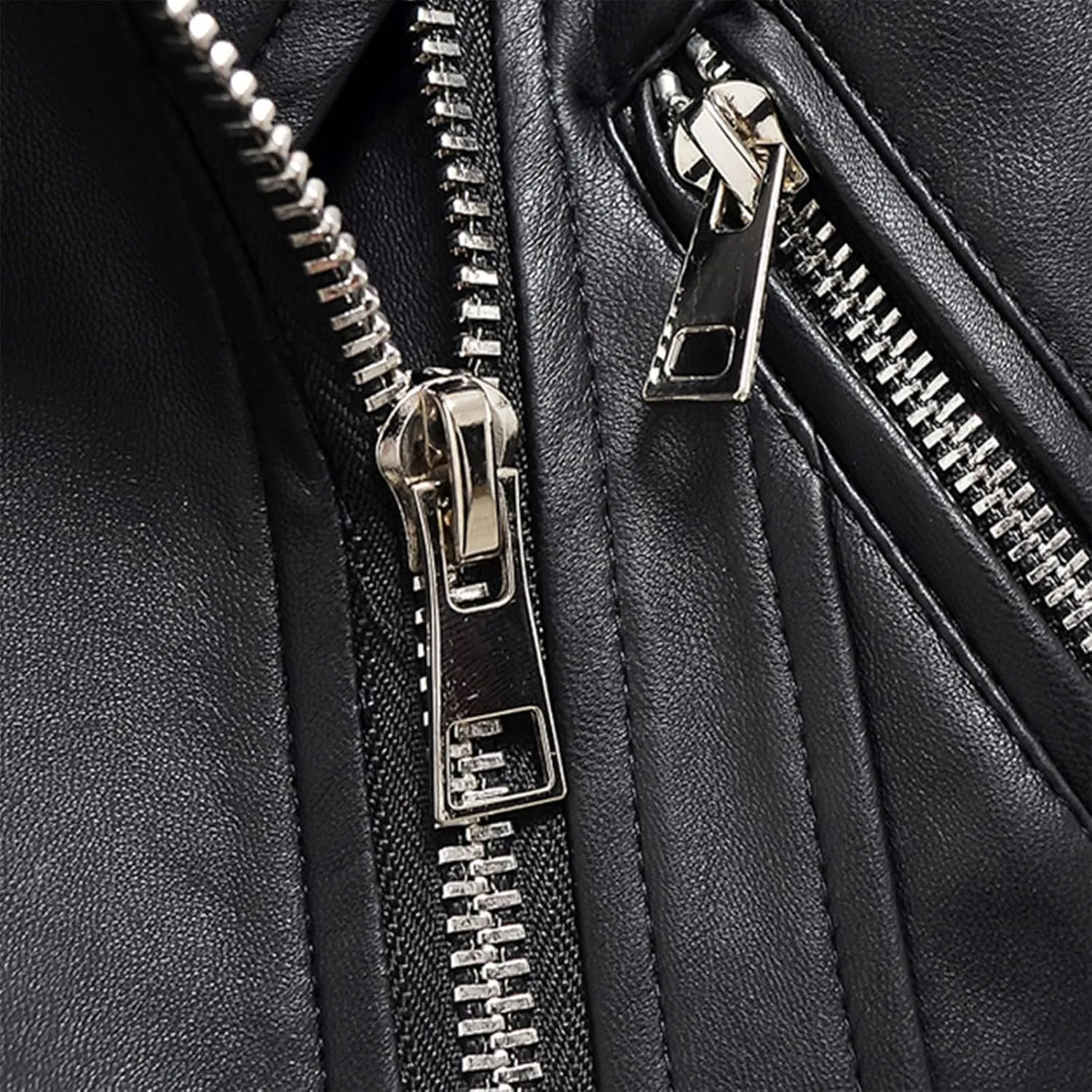 Women Faux Leather Pu Jacket Streetwear Belt Zipper Retro Moto Biker Jacket Coat Chic Outwear