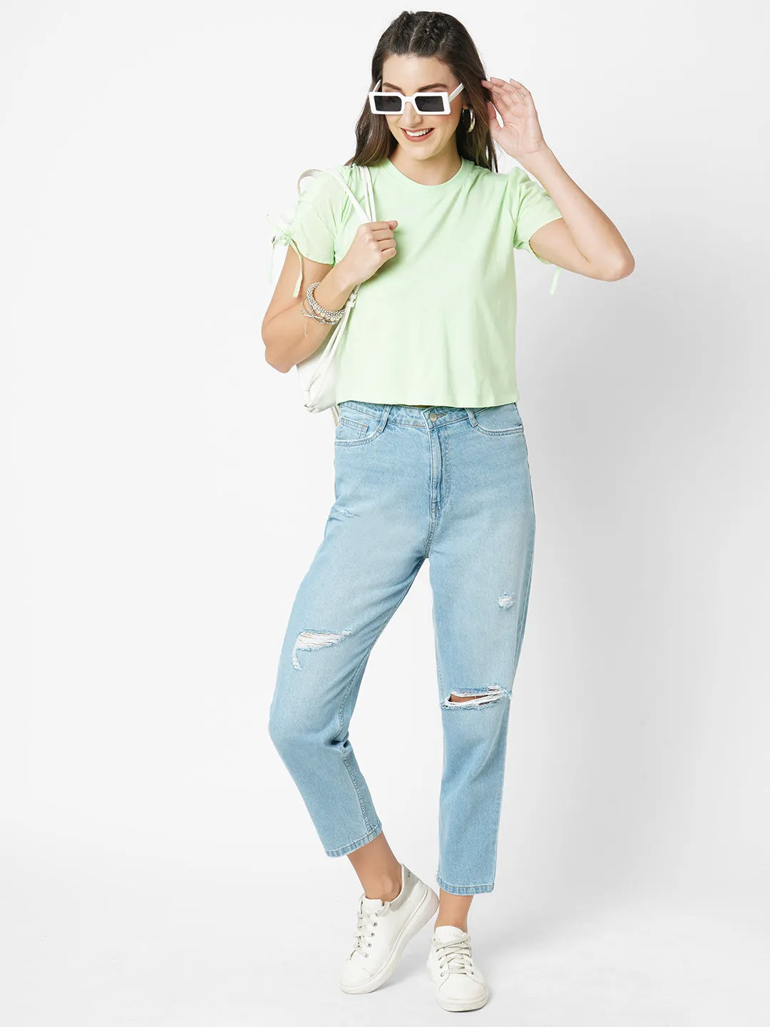 Women High-Rise Mom Fit Jeans