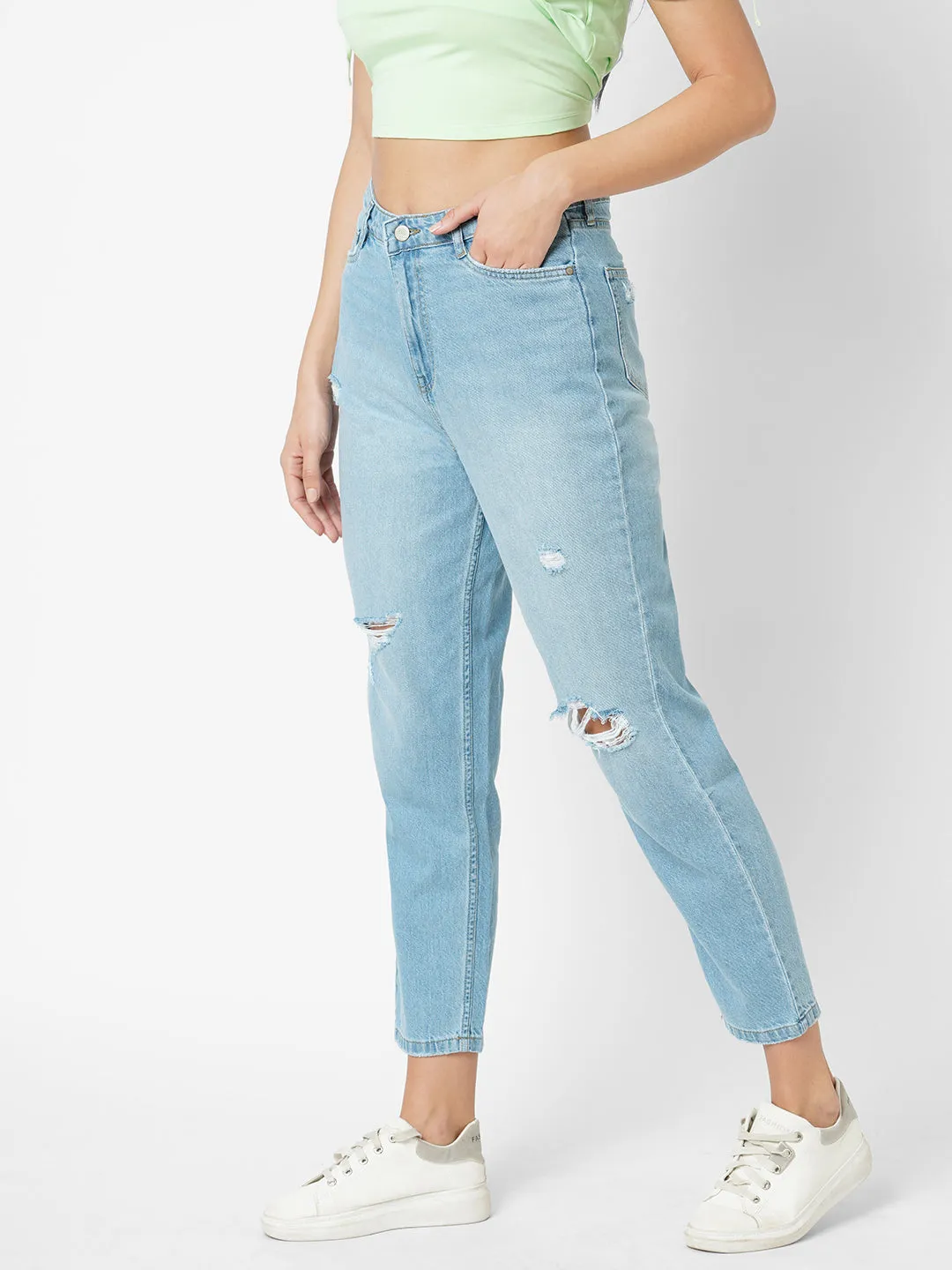 Women High-Rise Mom Fit Jeans